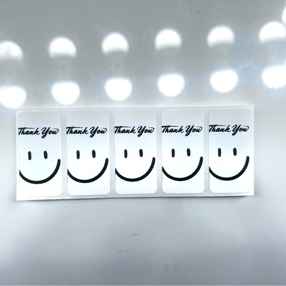 Happy Smile Face Stickers 2 inch Happy Face sticker | thank you sticker 2" - Picture 2 of 2